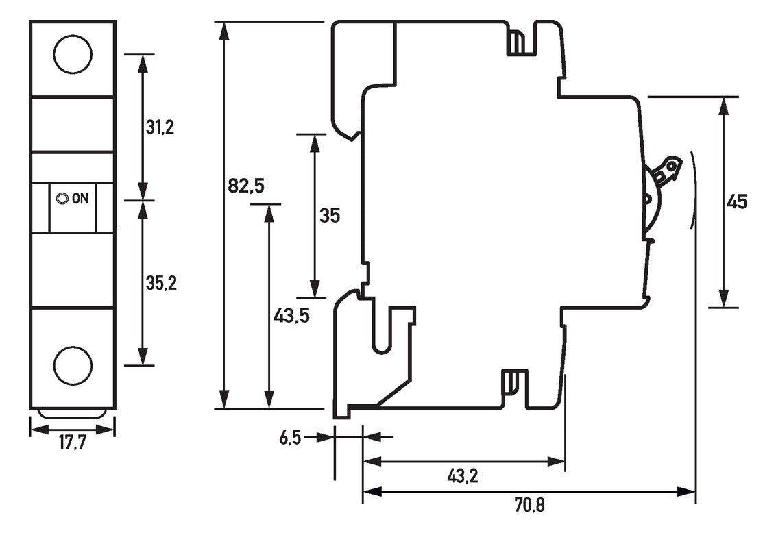 Doepke - Leitungsschutzschalter DLS 6H B16-1 6 KA 6kA 1TE UC - Leitungsschutzschalter B 16A 1p 230V