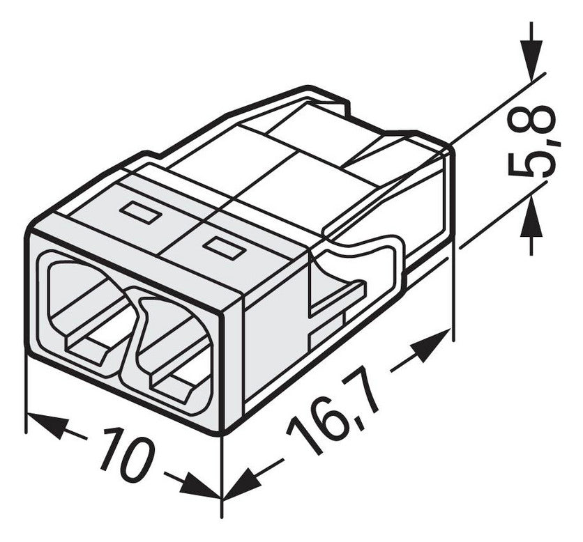 WAGO 2273-202 Steckklemme 2f 400V 24A Serie 2273 0,5-2,5qmm - 10er Set