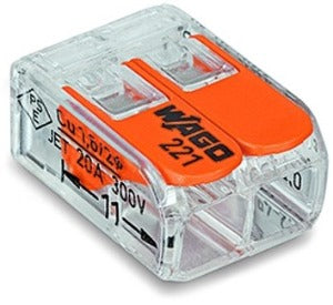 WAGO 221-412 Steckklemme 2f 450V 32A Serie 221 0,2-4qmm - 10er Set