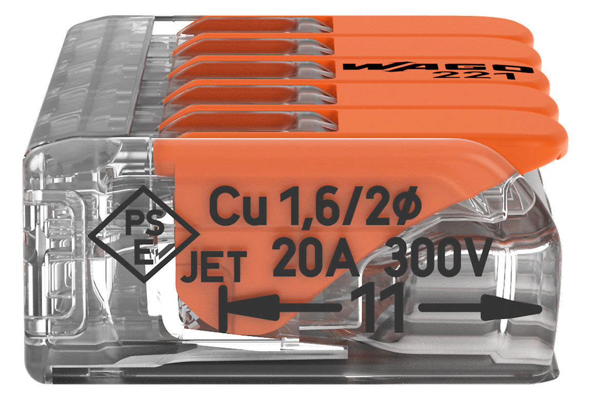 WAGO 221-415 Steckklemme 5f 450V 32A Serie 221 0,2-4qmm - 10er Set