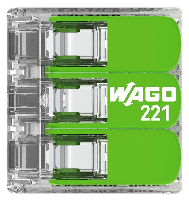 WAGO 221-423 Steckklemme 3f 450V 32A 0,2-4qmm gn - 10er Set