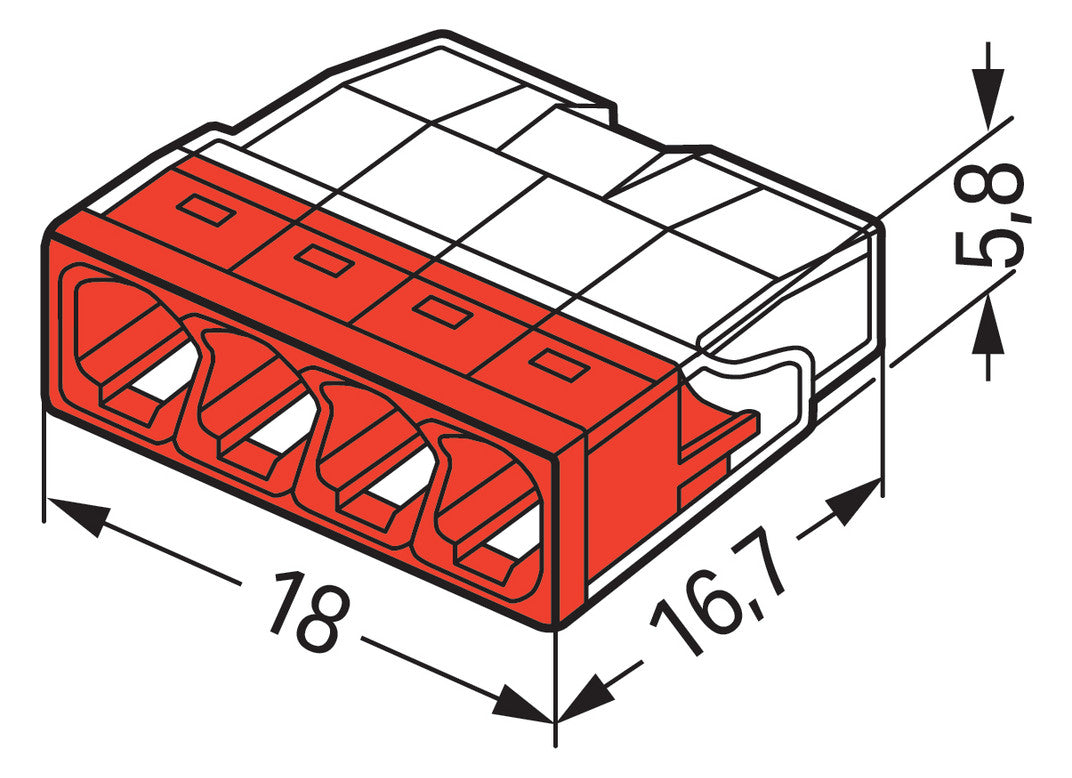WAGO 2273-204 Steckklemme 4f 450V 24A Serie 2273 0,5-2,5qmm - 10er Set