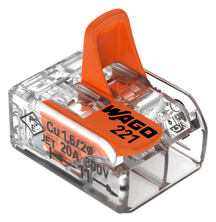 WAGO 221-412 Steckklemme 2f 450V 32A Serie 221 0,2-4qmm - 10er Set