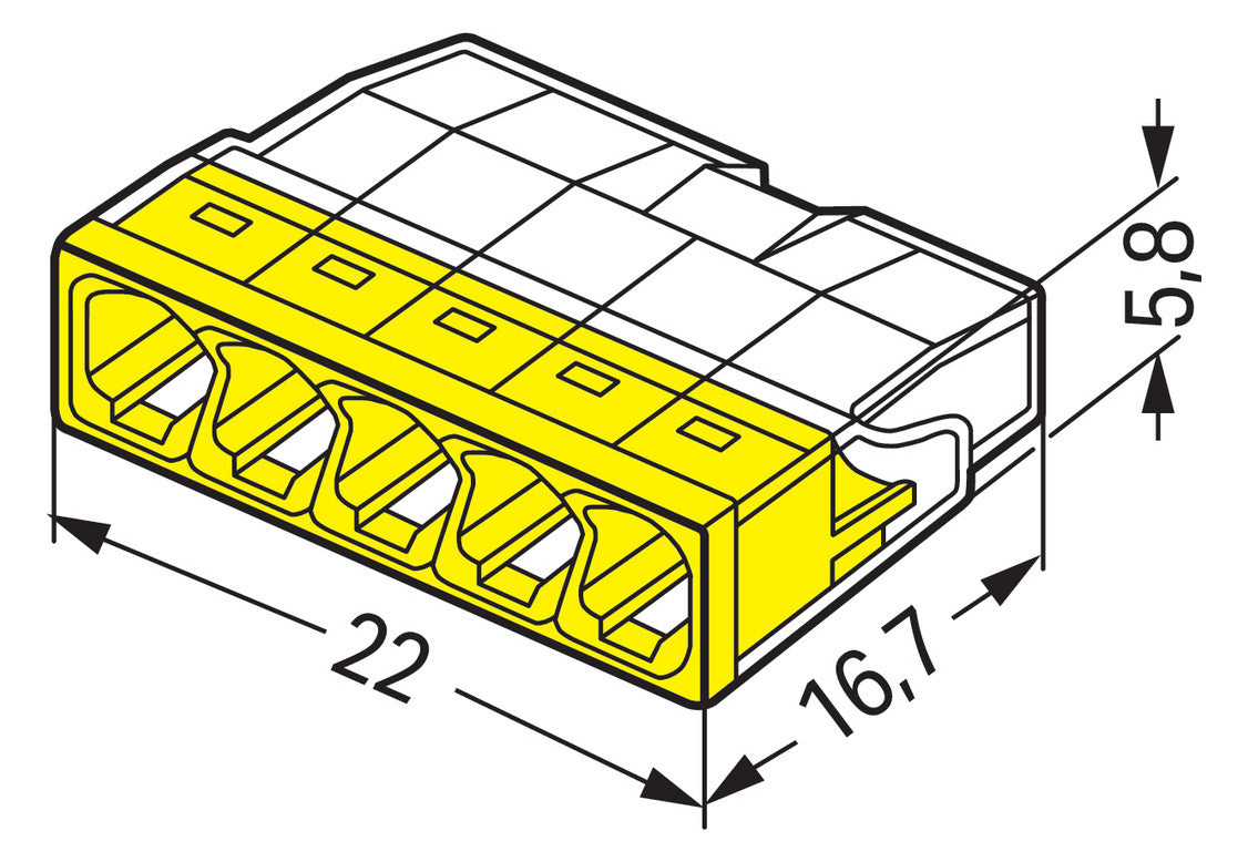 WAGO 2273-205 Steckklemme 5f 450V 24A Serie 2273 0,5-2,5qmm - 10er Set