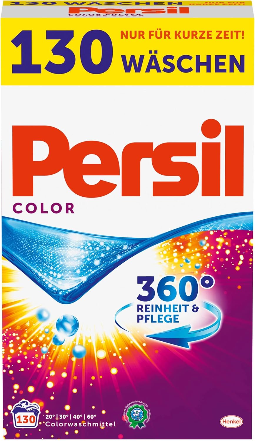 Persil Color Pulver, Colorwaschmittel, 360° Reinheit & Pflege, 1er Pack (1 x 130 Waschladungen)