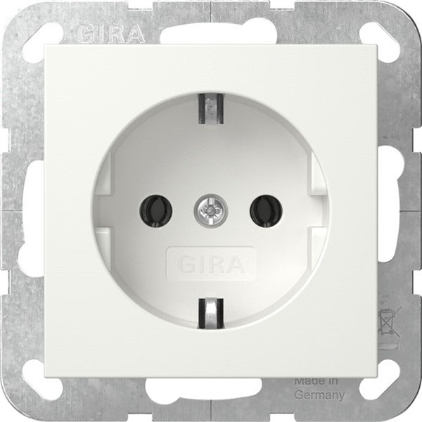 GIRA - 418803 Steckdose 1f reinweiß glänzend - System 55 - UP IP20