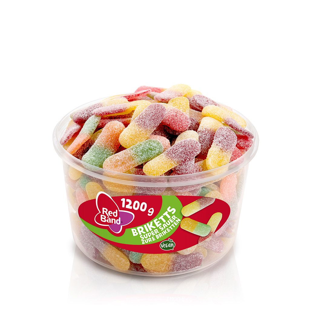 Red Band - Brikett super sauer - Klarsichtdose - 1,2kg