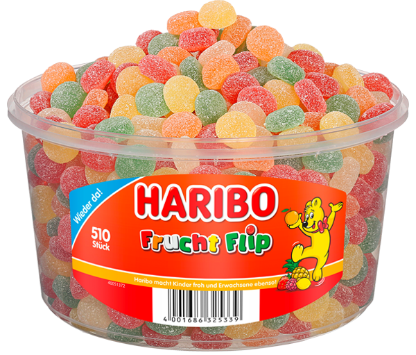 HARIBO - Frucht Flip - Dose 510 Stück - 1,275kg