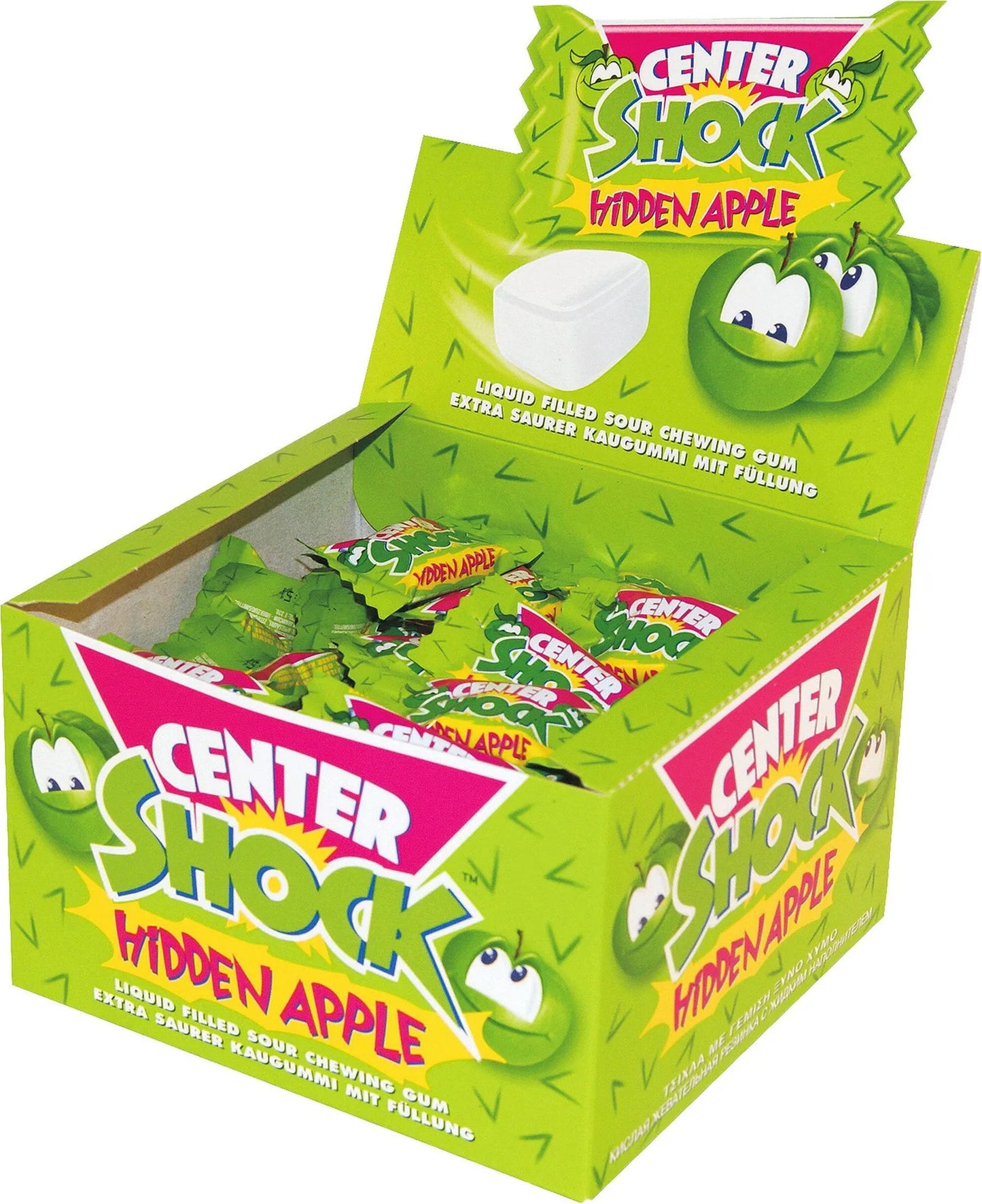 Center Shock - Hidden Apple - gefülltes Kaugummi - 100 Stück à 4g einzel verpackt - 400g Schachtel