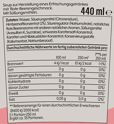 Sodastream - Rote Beeren ohne Zucker Sirup 440ml