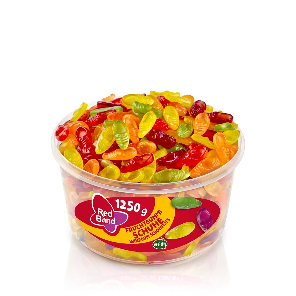 Red Band - Fruchtgummi Schuhe - Klarsichtdose - 1,25kg