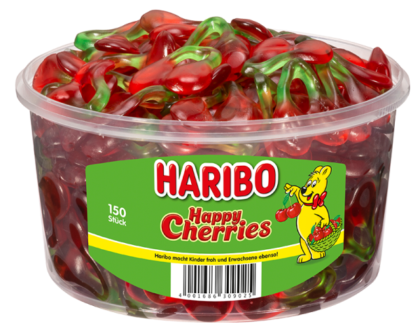HARIBO - Happy Cherries - Dose 150 Stück - 1,2kg