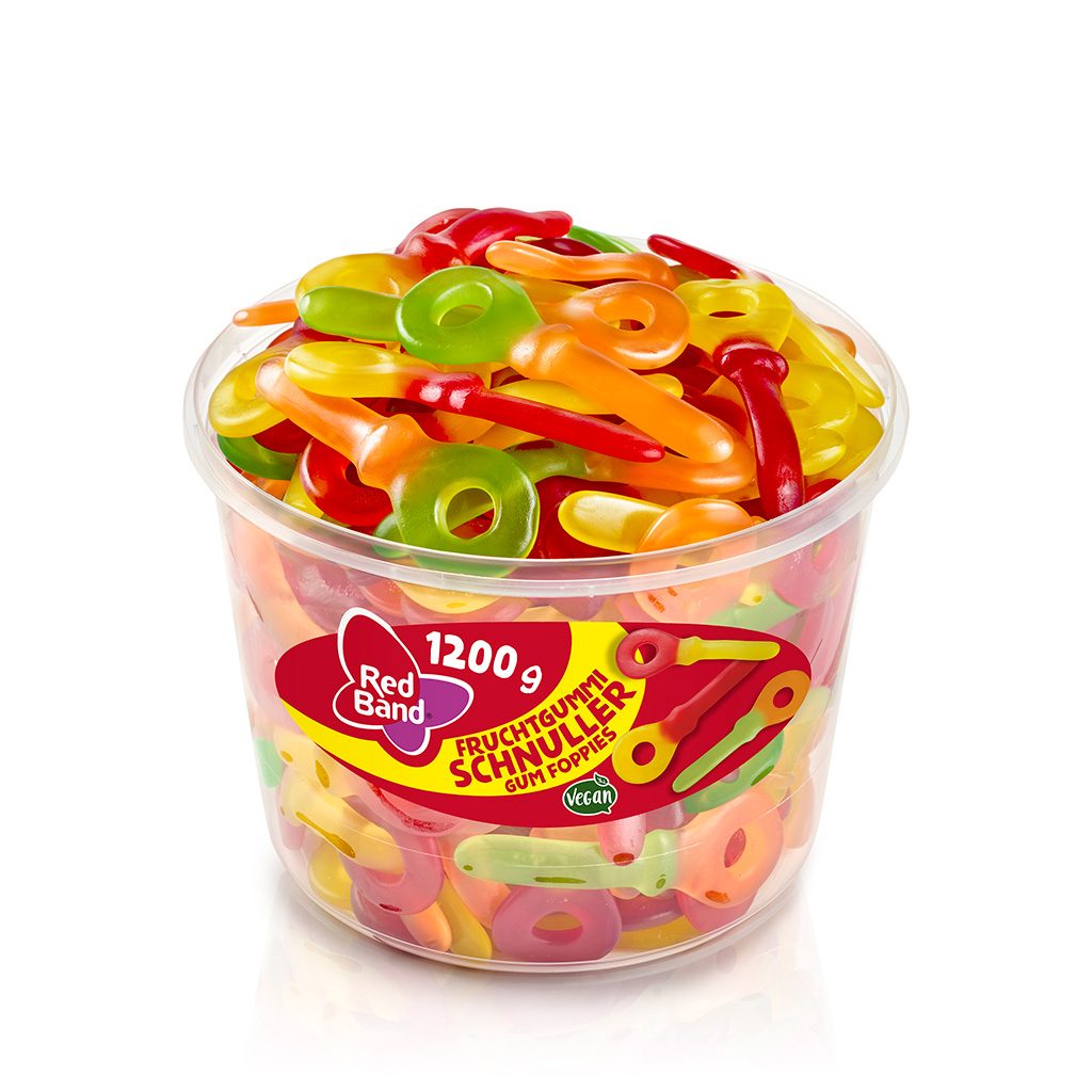 Red Band - Fruchtgummi Schnuller - Klarsichtdose - 1,2kg