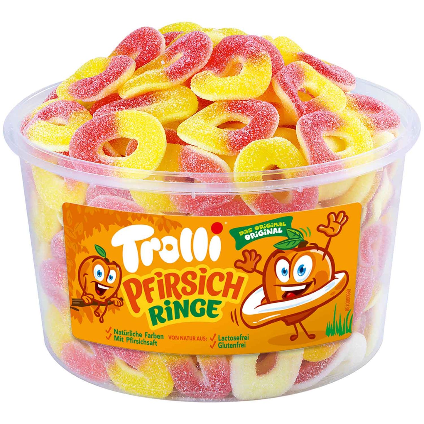 Trolli - Pfirsichringe - Schaumgummi - Fruchtgummi - 150 Stück - 1,2kg