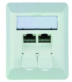 Telegärtner - Anschlussdose AMJ45 8/8K Ap Cat6A, alpinweiß (J00023A0204)