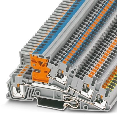 Phoenix Contact - Schutzleiterklemme, 5-polig, Einstecken-Anschluss, 12 AWG, Grau - 1 Stück