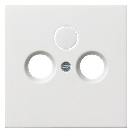 Gira - Abdeckung für Koaxial-Antennensteckdose (0869112) - Zentralplatte reinweiß - Sat/TV/Radi Fläche Schraubbef