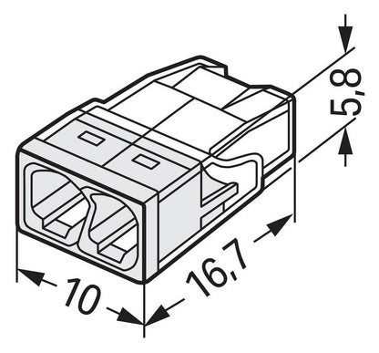 WAGO 2273-202 Steckklemme 2f 400V 24A Serie 2273 0,5-2,5qmm - 10er Set