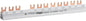 HAGER - KDN363F Phasenschiene 3polig  63A 10qmm 12 Module - Einh.Gabelanschluss - isoliert - grau