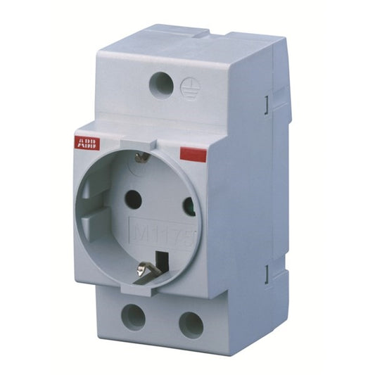 ABB -  SCHUKO-Steckdose M1175 - SCHUKO-Norm für Verteilerkasten - Steckdose REG 250V/AC 16A m.BS 2,5TE 68mm IP3X