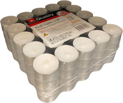 Teelichter 100er Pack Gastronomie Kerzen Teelicht 8 Stunden Brenndauer