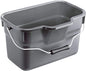 Rotho - Basic eckiger Eimer 12l mit Henkel und Skala, Kunststoff (PP) BPA-frei, anthrazit, 12l (38.0 x 26.0 x 23.0 cm)