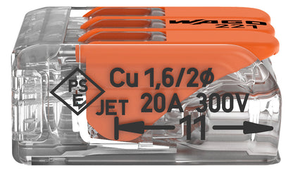WAGO 221-413 Steckklemme 3f 450V 32A Serie 221 0,2-4qmm - 10er Set