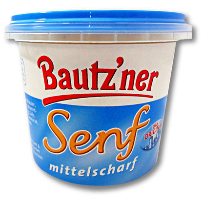 Bautzner - Senf mittelscharf im Becher - Senfbecher - Bautzner Spezialitäten - 3er Pack - 3 x 200ml