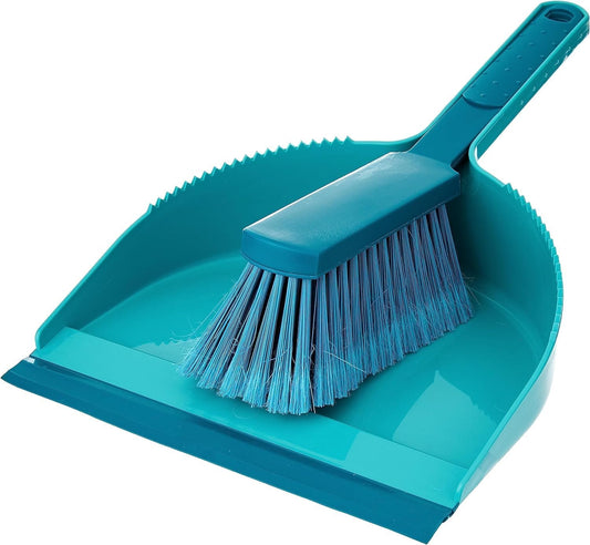 Leifheit - Handkehrset Classic mit Spezialborsten, Kehrschaufelset mit extra langer Gummilippe, Handfeger und Schaufel mit Schaberkante und Aufhängeöse