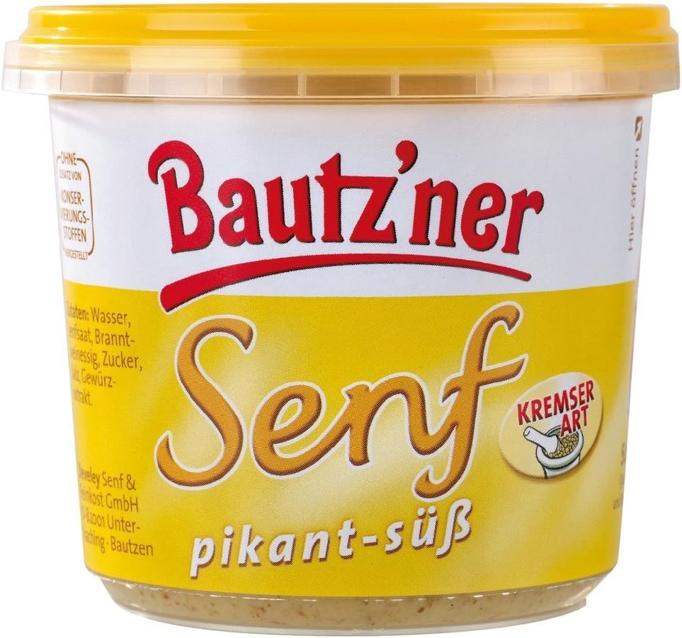 Bautzner - Senf pikant-süß im Becher - Senfbecher - Bautzner Spezialitäten - 3er Pack - 3 x 200ml (Kopie) (Kopie)