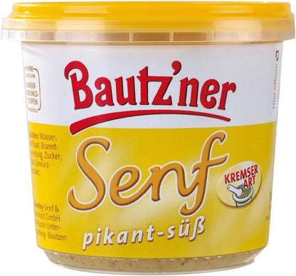 Bautzner - Senf pikant-süß im Becher - Senfbecher - Bautzner Spezialitäten - 3er Pack - 3 x 200ml (Kopie) (Kopie)