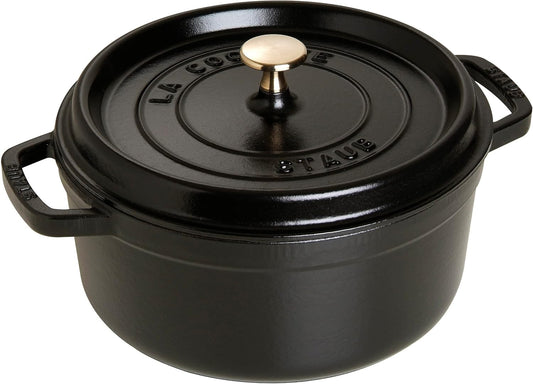 STAUB - Gusseisen Bräter/Cocotte - Rund 28 cm - 6,7 L - Schwarz