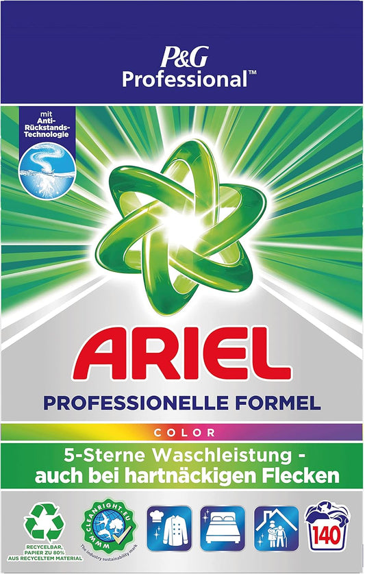 Ariel Professional Pulver Colorwaschmittel - 140 Waschladungen - 9,1kg
