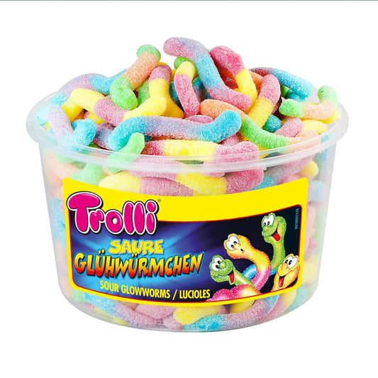 Trolli - Glühwürmchen  - Fruchtgummi - sauer - Box - 1050g