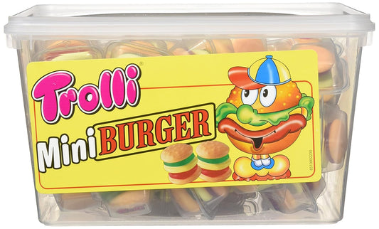 Trolli - Mini Burger - Fruchtgummi - Box mit 60 Stück - 600g