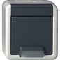 GIRA Steckdose mit Klappdeckel IP44 in grau
