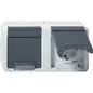 GIRA Steckdose mit Klappdeckel IP44 in grau