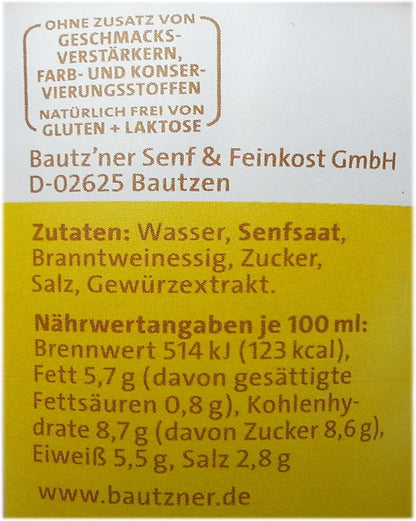 Bautzner - Senf pikant-süß im Becher - Senfbecher - Bautzner Spezialitäten - 3er Pack - 3 x 200ml (Kopie) (Kopie)