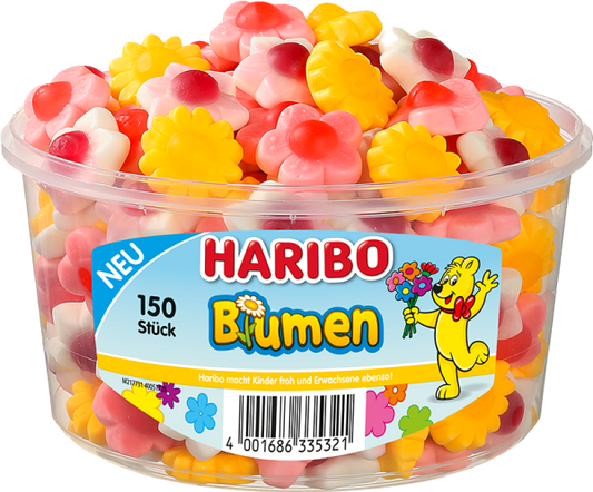 HARIBO - Bunte Blumen - Dose 150 Stück - 1,2kg