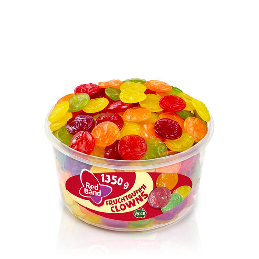 Red Band - Fruchtgummi Clowns - Klarsichtdose - 1,35kg