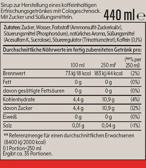 Sodastream - Cola Sirup 440ml