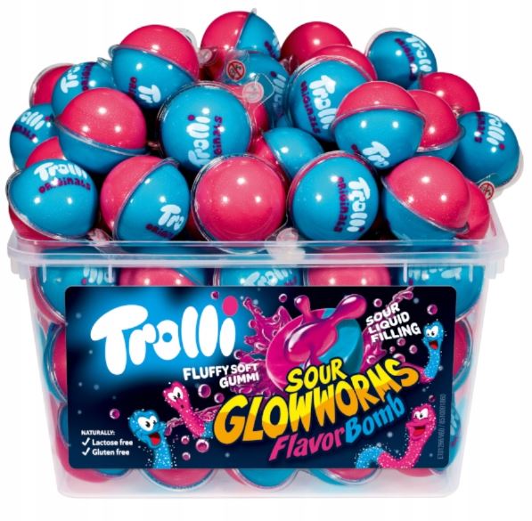 Trolli - Saure Glühwürmchen - Flavor Bomb - Fruchtgummi - 60 Stück - 1,128kg