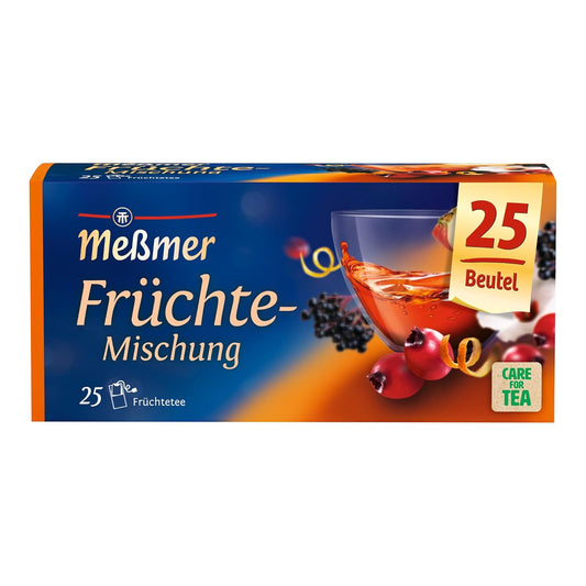 Meßmer - Früchte-Mischung - 25 Teebeutel - Vegan - Glutenfrei - Laktosefrei - 75g