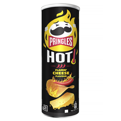 PRINGLES Chips - Hot Flamin' Cheese - 160g Dose