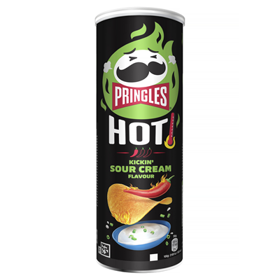 PRINGLES Chips - Hot Kickin' Sour Cream - 160g Dose