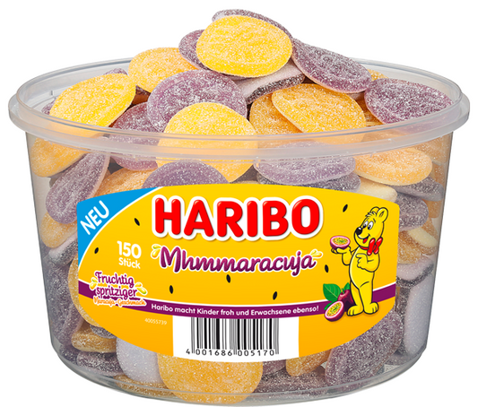 HARIBO - Mhmmaracuja - Fruchtgummi - Box mit 150 Stück - 1,2kg