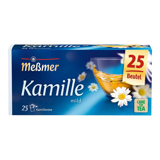 Meßmer - Kamille mild - milder Kräutertee - 25 Teebeutel - Vegan - Glutenfrei - Laktosefrei - 37,5g