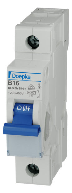 Doepke - Leitungsschutzschalter DLS 6H B16-1 6 KA 6kA 1TE UC - Leitungsschutzschalter B 16A 1p 230V