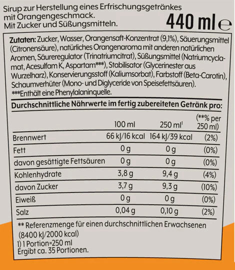 Sodastream - Orange Sirup 440ml