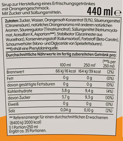 Sodastream - Orange Sirup 440ml